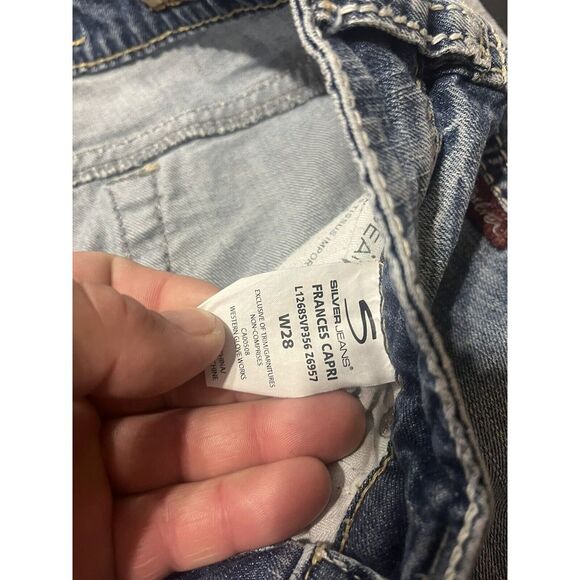 Womens Silver Jeans Frances Capri Pants Size 28 Look At Pics For Quality - Picture 4 of 8